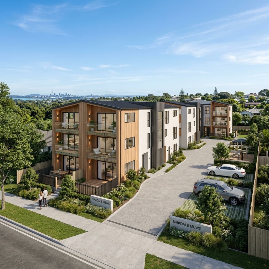 Olympia Homes construction progress on an Auckland development